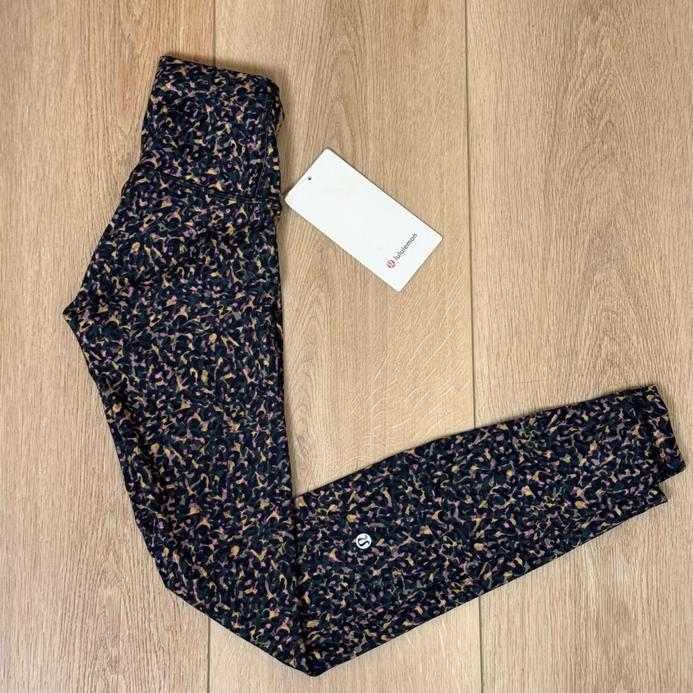 NWT Lululemon Wunder Train High Rise Leggings Size 0 Faded Multicolor